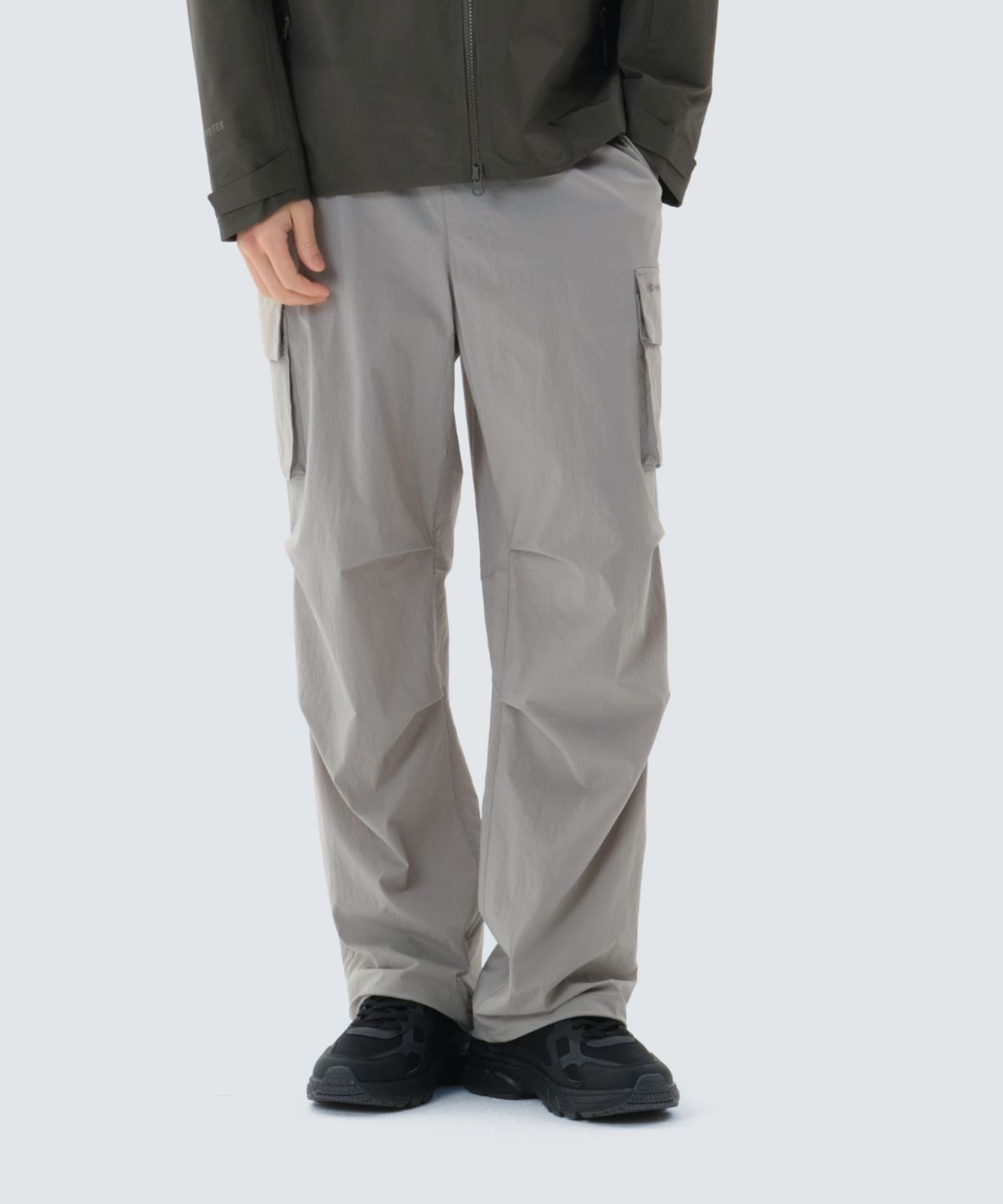 스노우피크 어패럴(SNOWPEAK APPAREL) 루트 스트링 와이드 팬츠 (S26MURPT64) Fog Gray