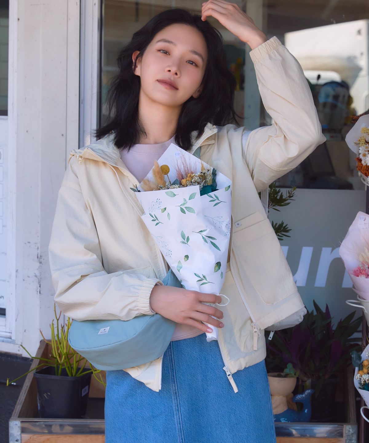 스노우피크 어패럴(SNOWPEAK APPAREL) 루트 여성 스탠드넥 바람막이 (S26MWRWB65) Sand Beige