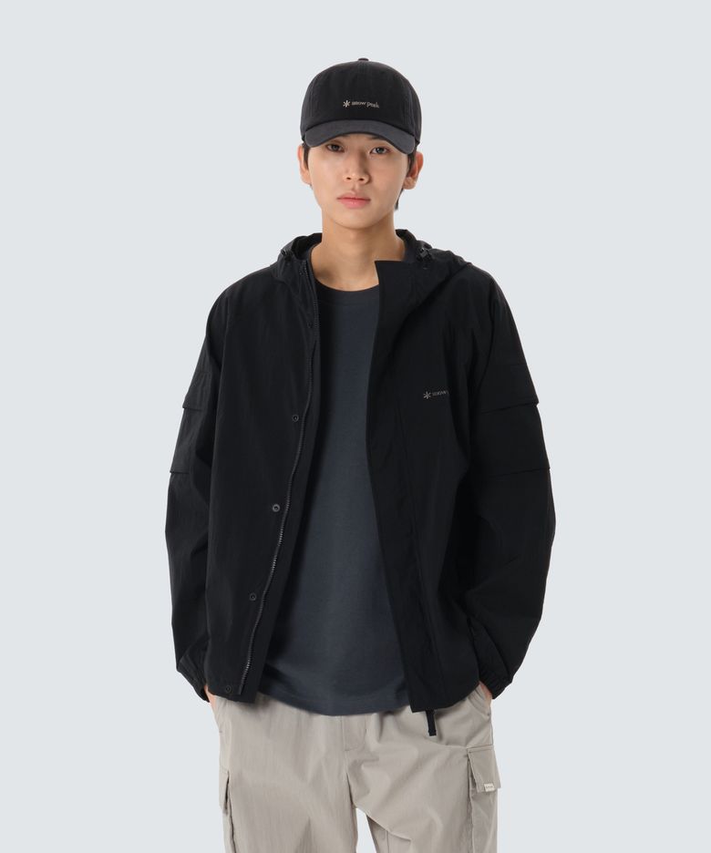 루트 소매 포켓 바람막이 (S26MMRWB62) Black