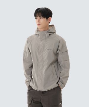 루트 소매 포켓 바람막이 (S26MMRWB62) Fog Gray