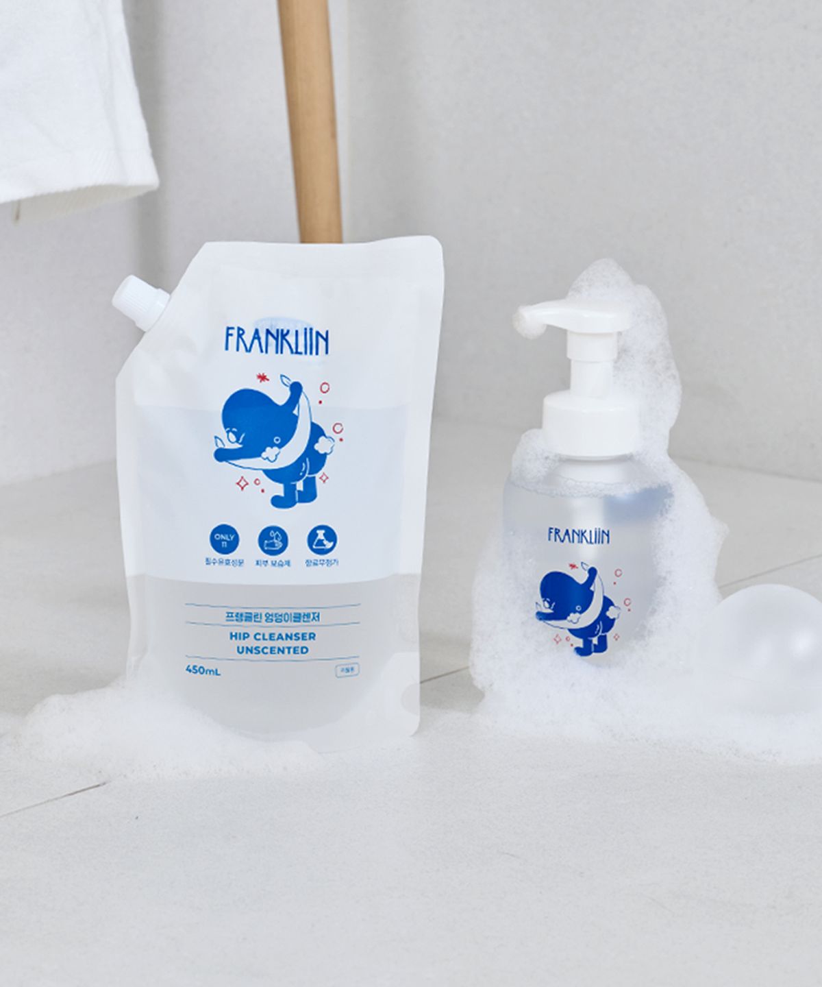 프랭클린(FRANKLIIN) 엉덩이클렌저 리필 450ml 거품형