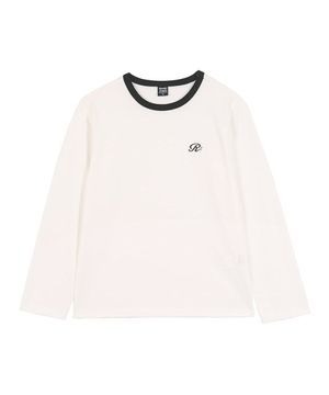 주니어 링거 배색 긴팔 티셔츠