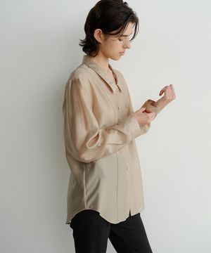 KYLA SHEER LINE SHIRT (BEIGE)