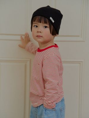 RED STRIPE POINT TEE_RED