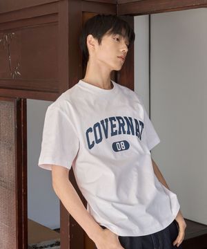 아치 08 로고 티셔츠 화이트