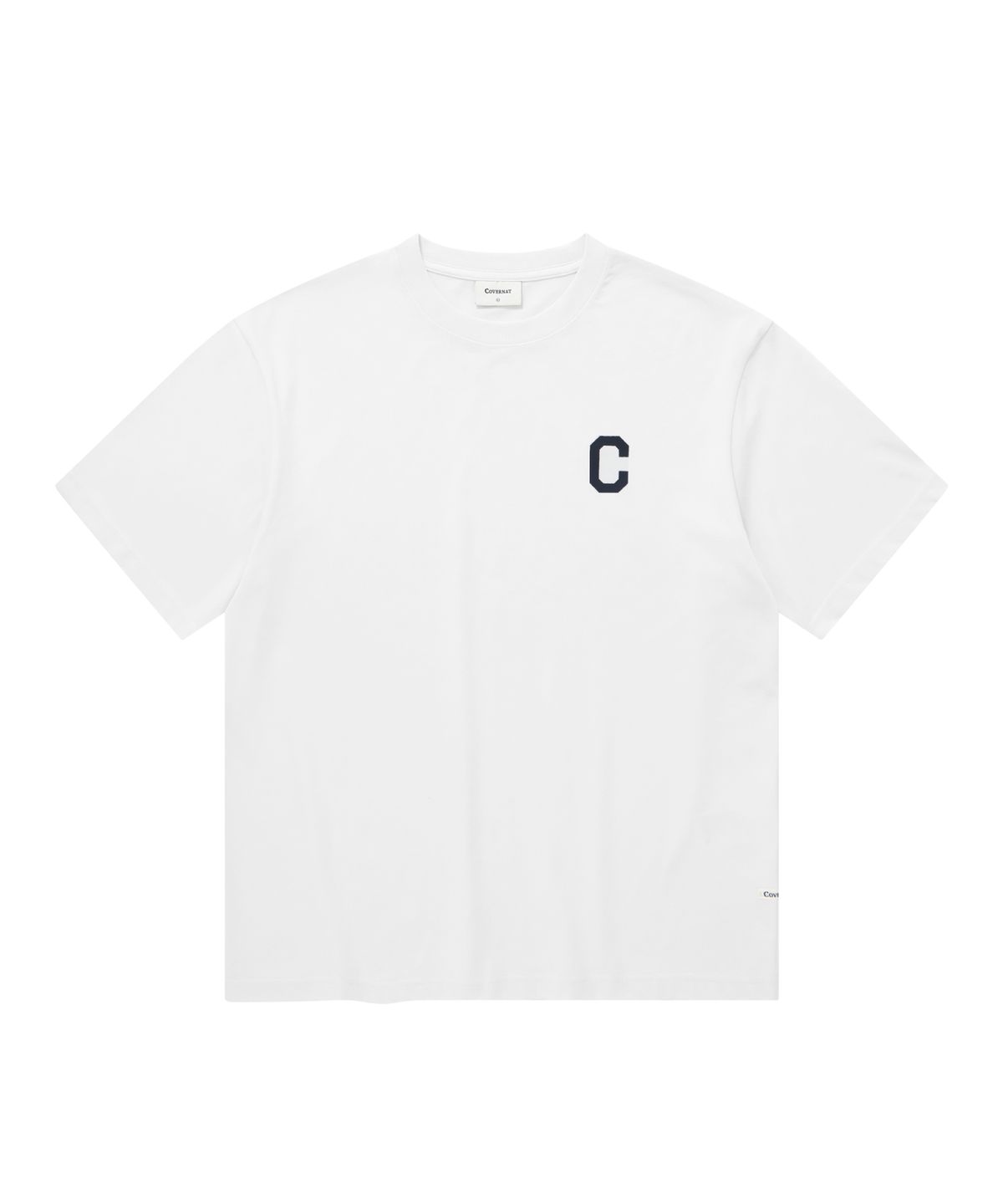 커버낫(COVERNAT) 쿨 코튼 C 로고 티셔츠 화이트