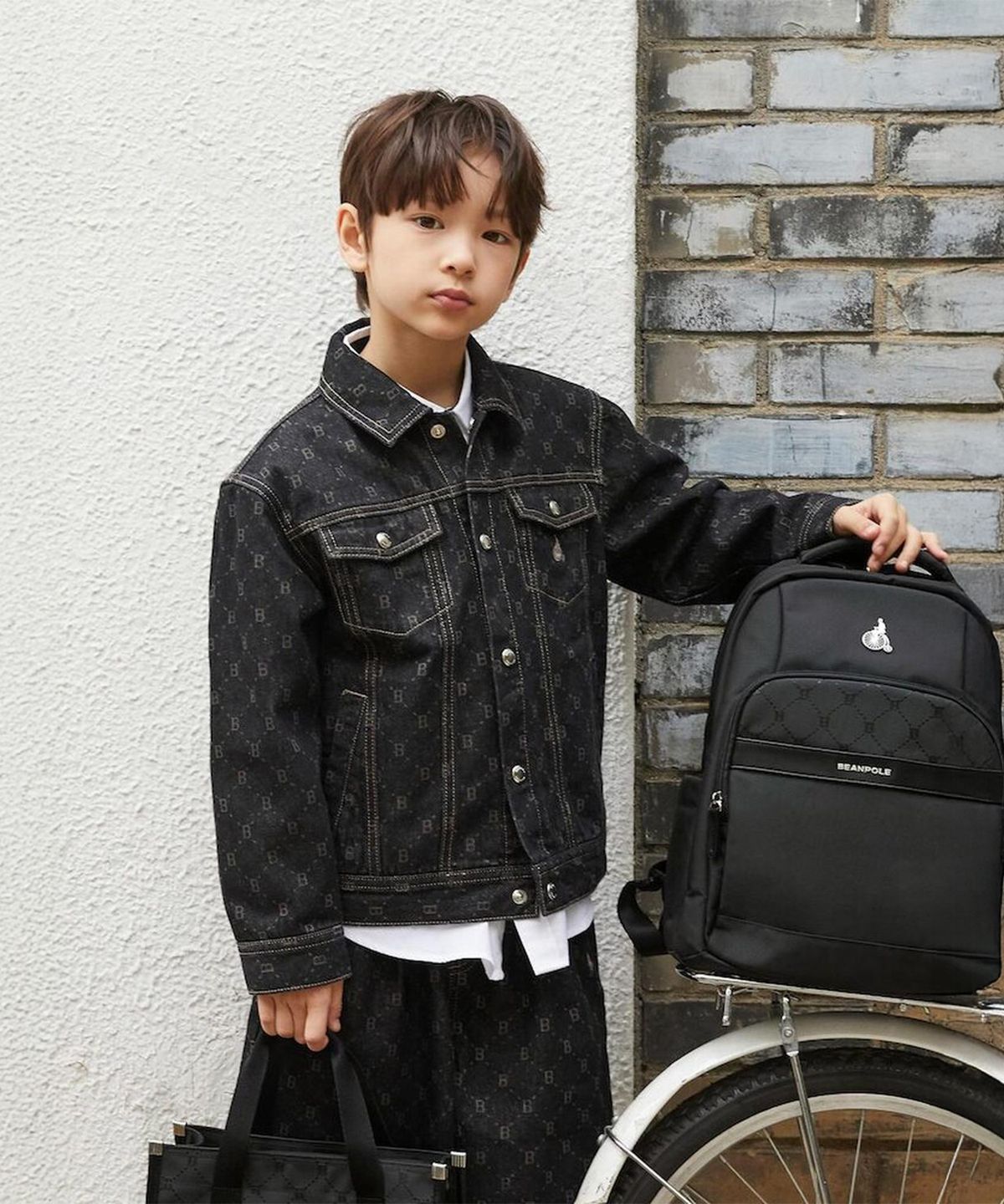 빈폴 키즈(BEANPOLE KIDS) 모노그램 데님 점퍼  애쉬 (BI6139U914)