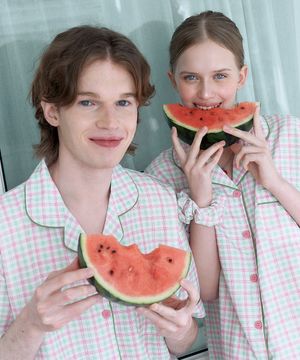 워터멜론 반팔 커플 잠옷세트