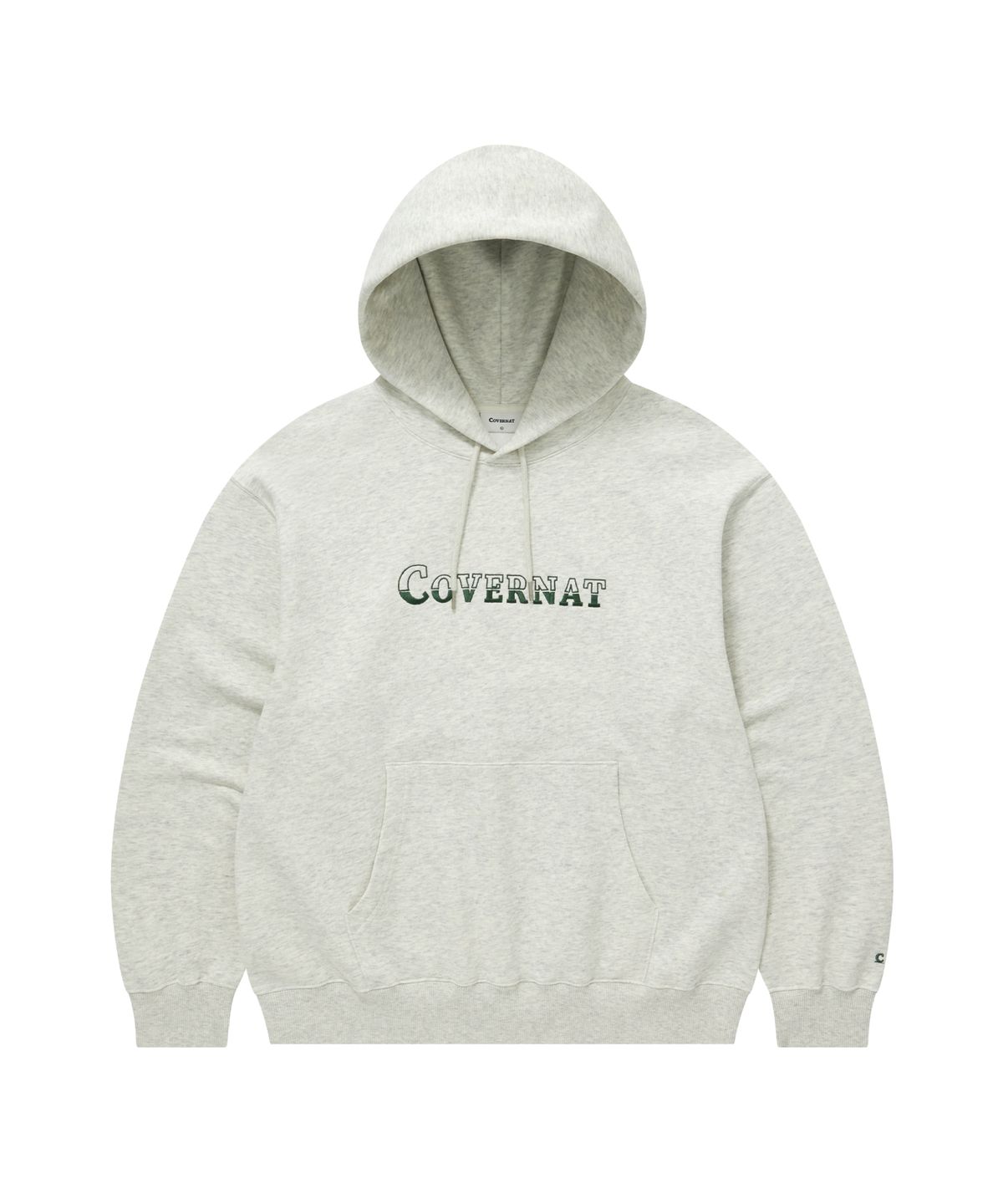 커버낫(COVERNAT) 투톤 로고 후디 오트밀