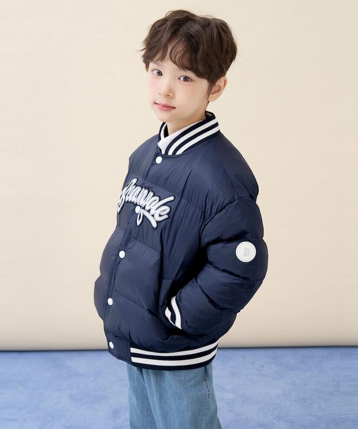 빈폴 키즈(BEANPOLE KIDS) 바서티 볼패딩 점퍼  네이비 (BI6139U92R)