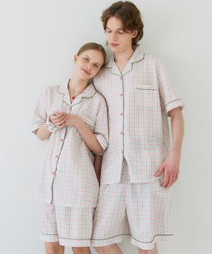 [2PACK] 워터멜론 반팔 커플 잠옷세트