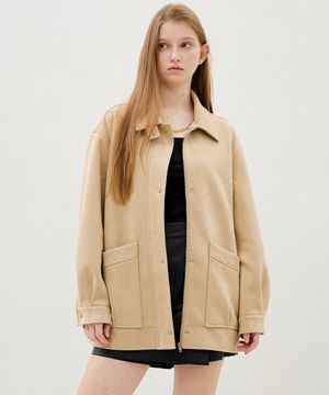 오버핏 집업 스웨이드 점퍼 OH6SM1820