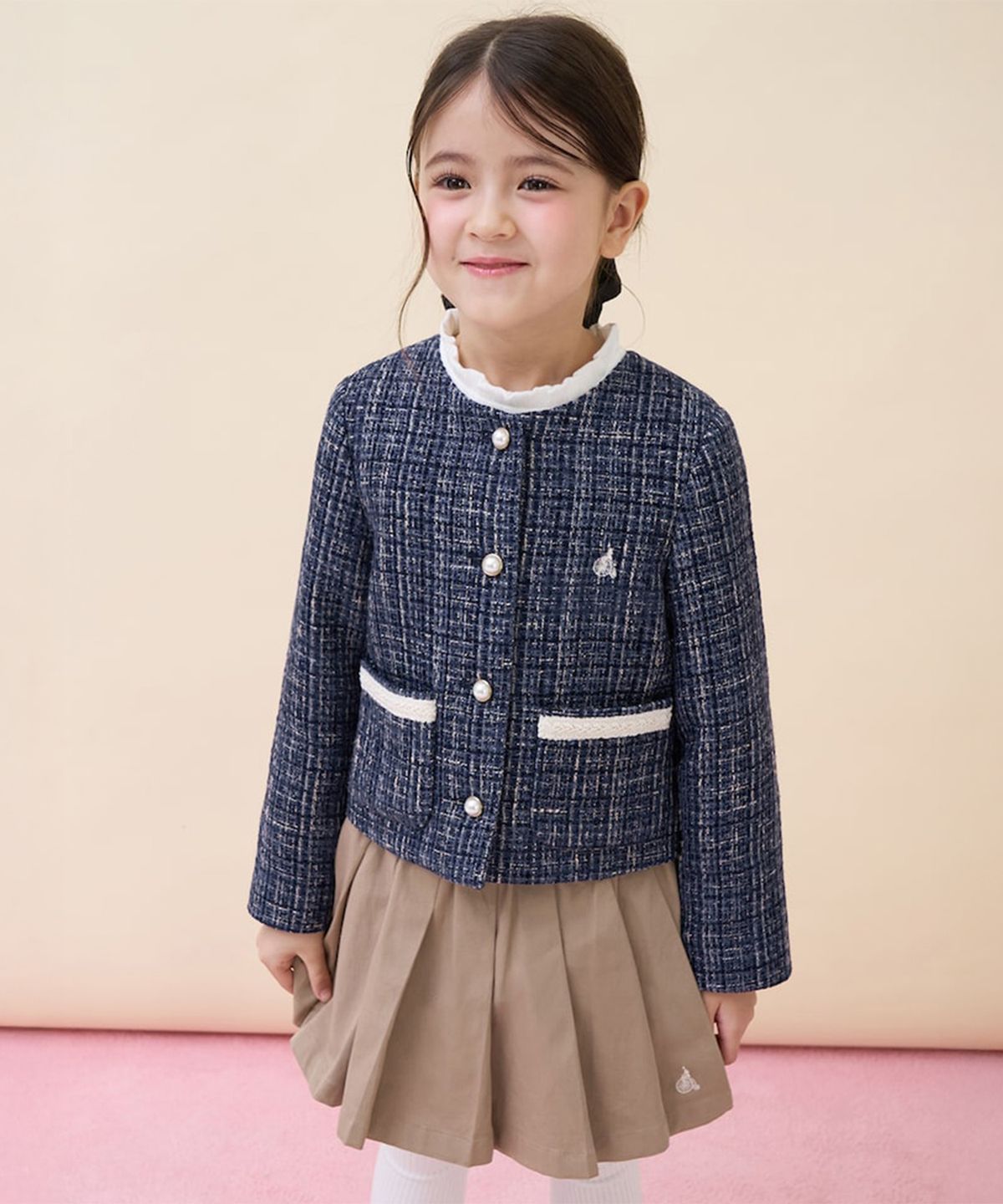 빈폴 키즈(BEANPOLE KIDS) 여아 트위드 재킷  네이비 (BI6111G01R)