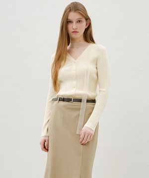 밑단 프릴 장식 타이 풀오버 OK6SP1700