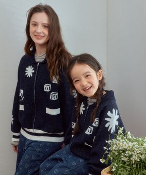 [ADULT] 포니 클라우드 니트 가디건_네이비