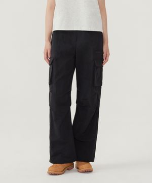 우먼 파라슈트 카고 팬츠 블랙