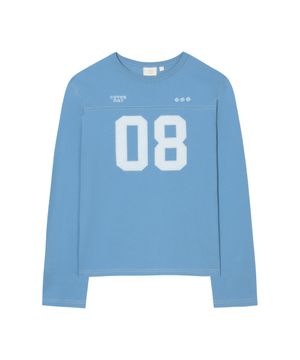 우먼 넘버 로고 롱슬리브 블루