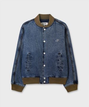 인디고 데님 바시티 미드블루