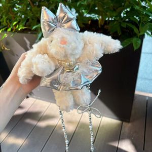 핸드폰 백클립 폰스트랩 케이스 실버드레스래빗