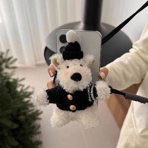 핸드폰 백클립 폰스트랩 케이스 블랙코트테리어