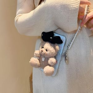 핸드폰 백클립 폰스트랩 케이스 블랙리본베어