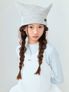 MINI CAT STRIPE BEANIE_IVORY/GRAY