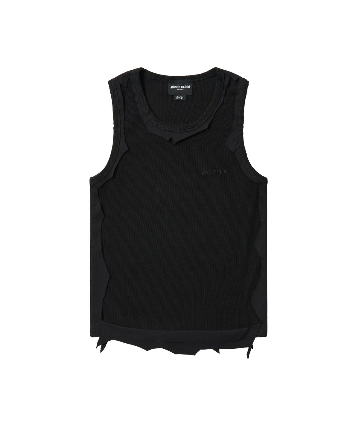 피치블랙(PITCHBLACK) DAMAGE LOGO SLEEVELESS (BLACK)