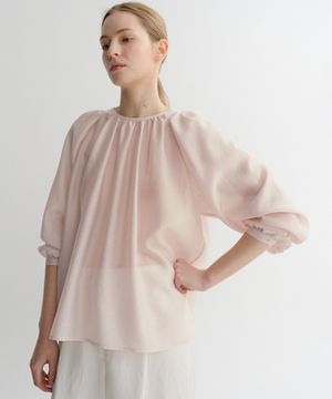 JAYE SHIRRING BLOUSE (PINK)