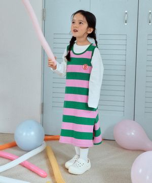 롤리 스트라이프 롱 원피스