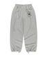STAMP TAG WIDE SWEATPANTS - MELANGE GREY