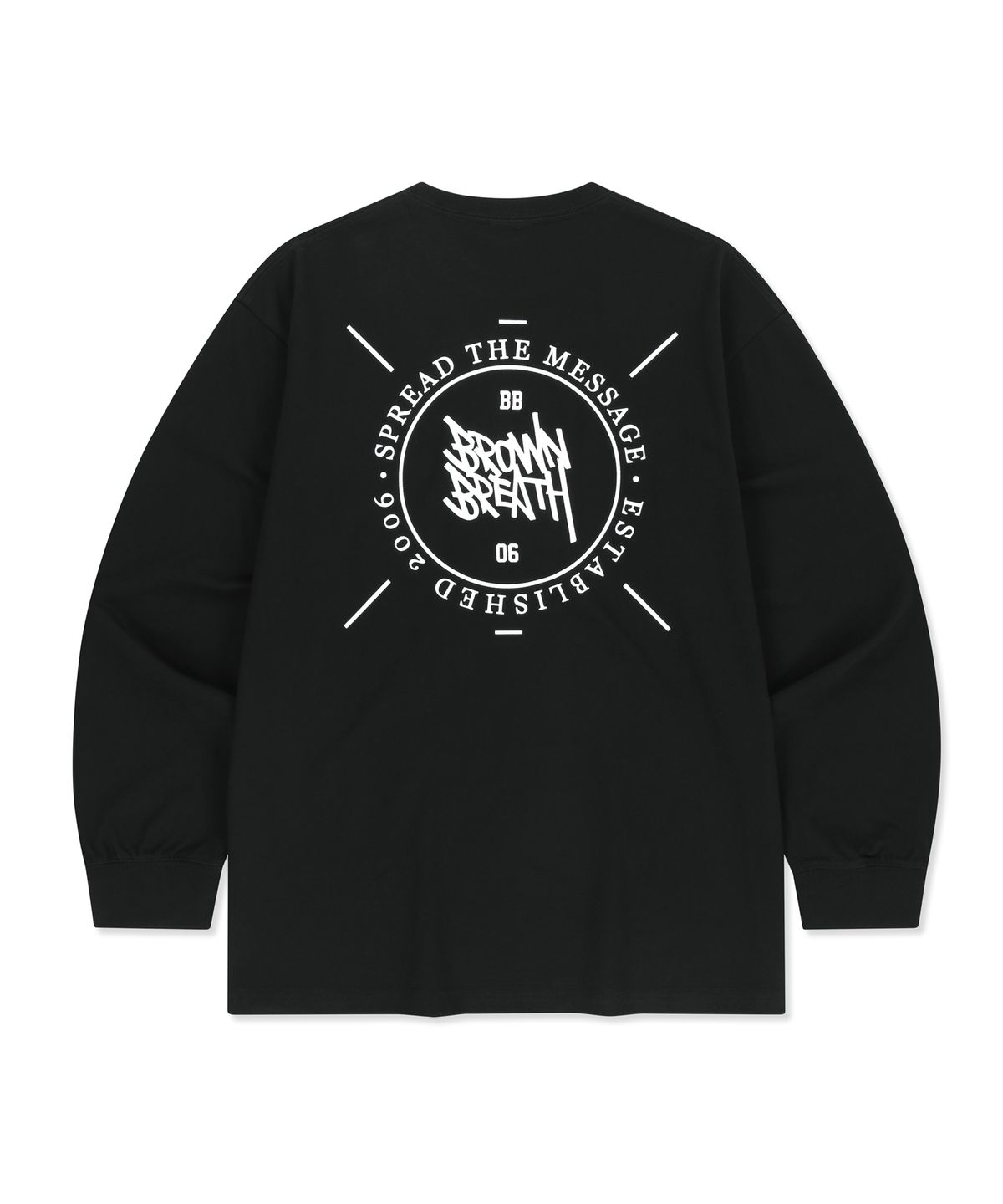 브라운브레스(BROWNBREATH) STAMP TAG LONGSLEEVE - BLACK