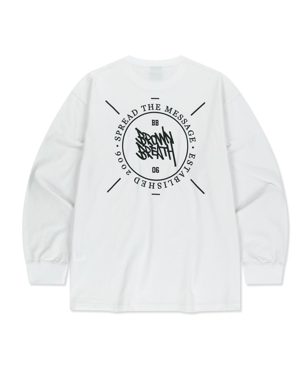 브라운브레스(BROWNBREATH) STAMP TAG LONGSLEEVE - WHITE
