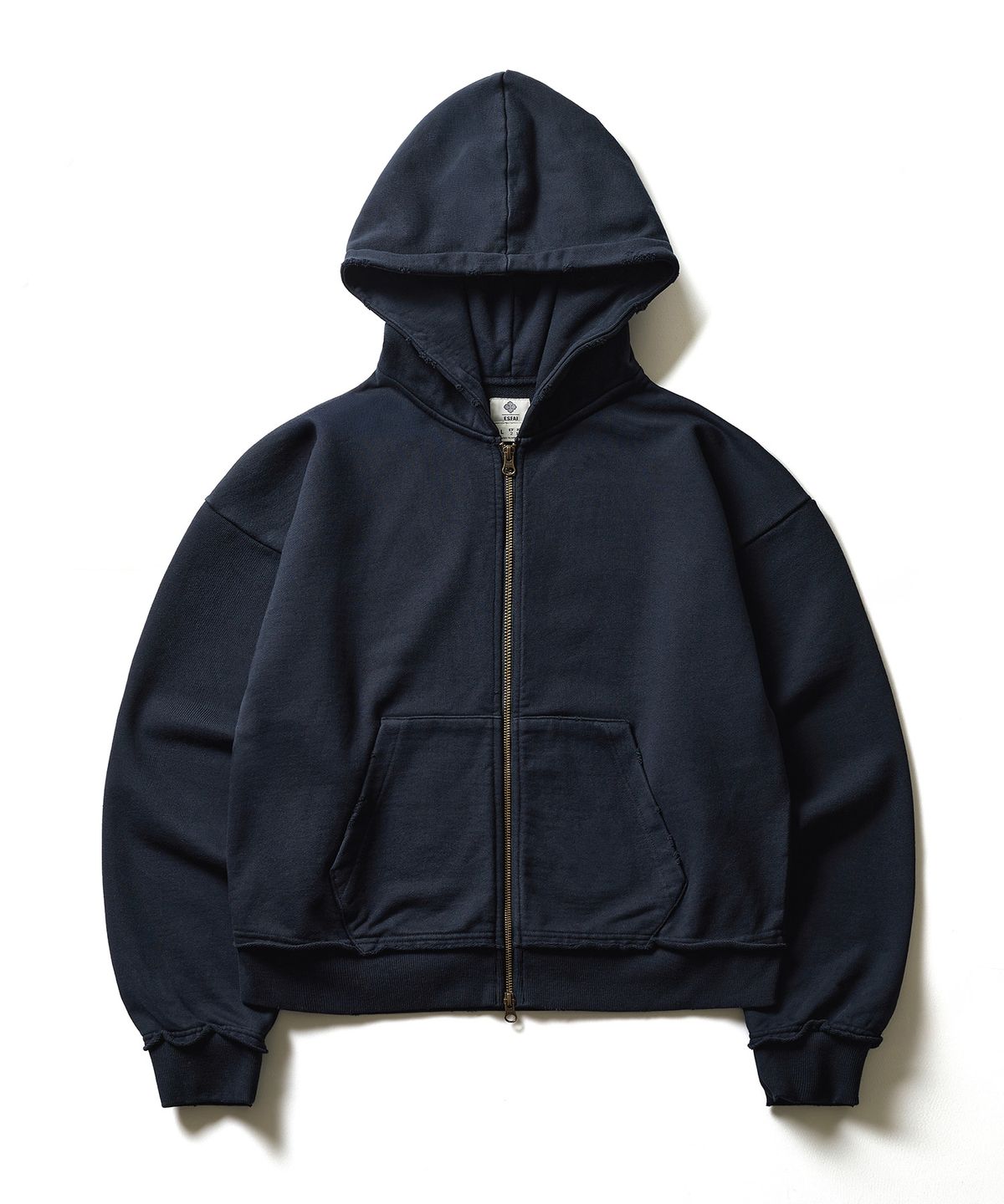 에스파이(ESFAI) [우연 X ESFAI] VTG CROPPED ZIP-UP HOODIE (NAVY)