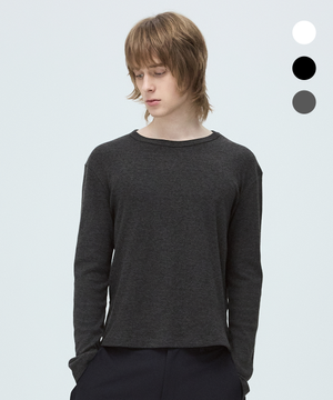 리브드 슬림 롱슬리브