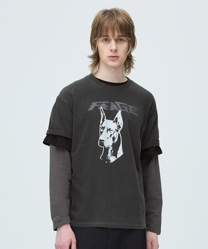 도베르만 그래픽 티셔츠