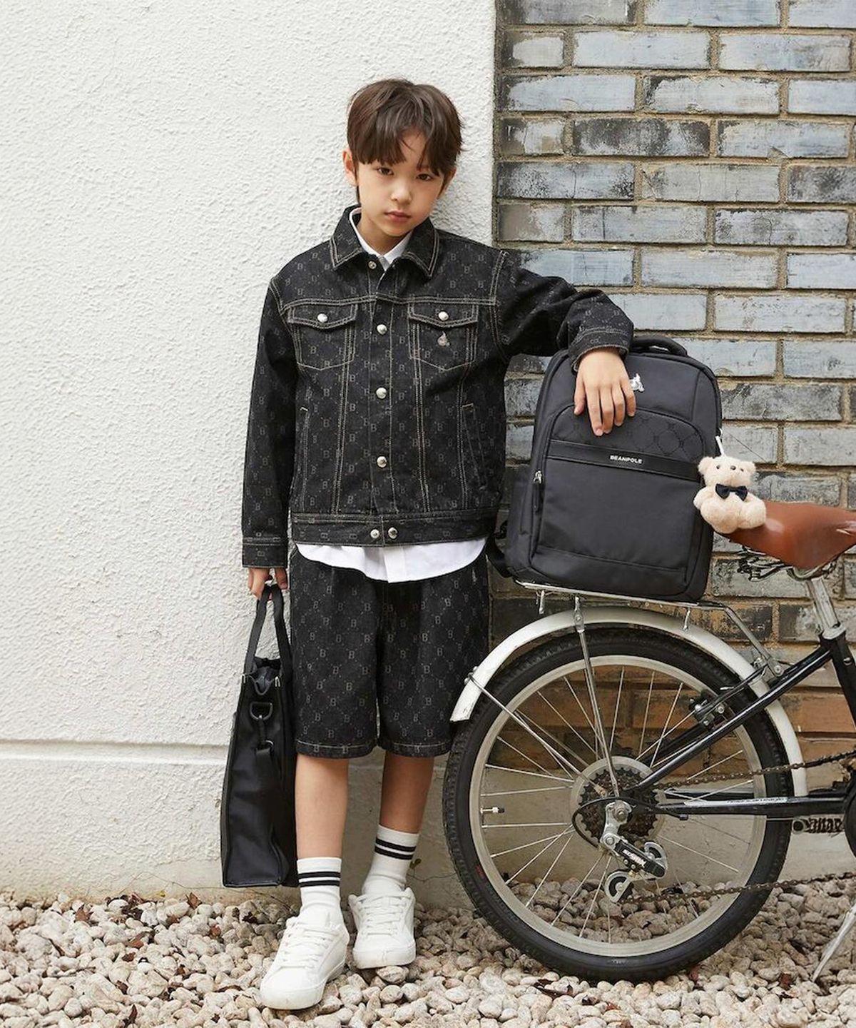 빈폴 키즈(BEANPOLE KIDS) 모노그램 데님 반바지  애쉬 (BI6125U904)