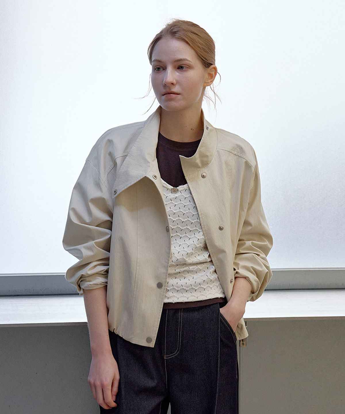 논앤논(NON AND NON) HIGH NECK BOMBER JUMPER_N6SJP0347