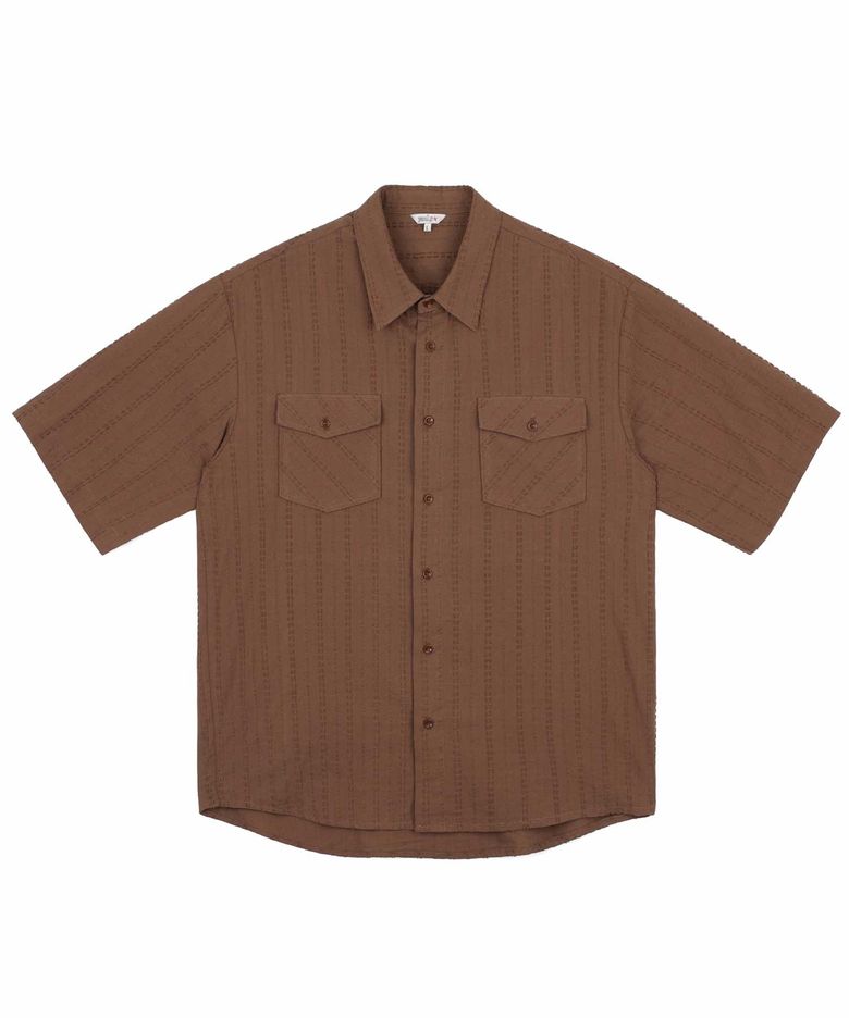 Texture Half Shirt 56 (BROWN)