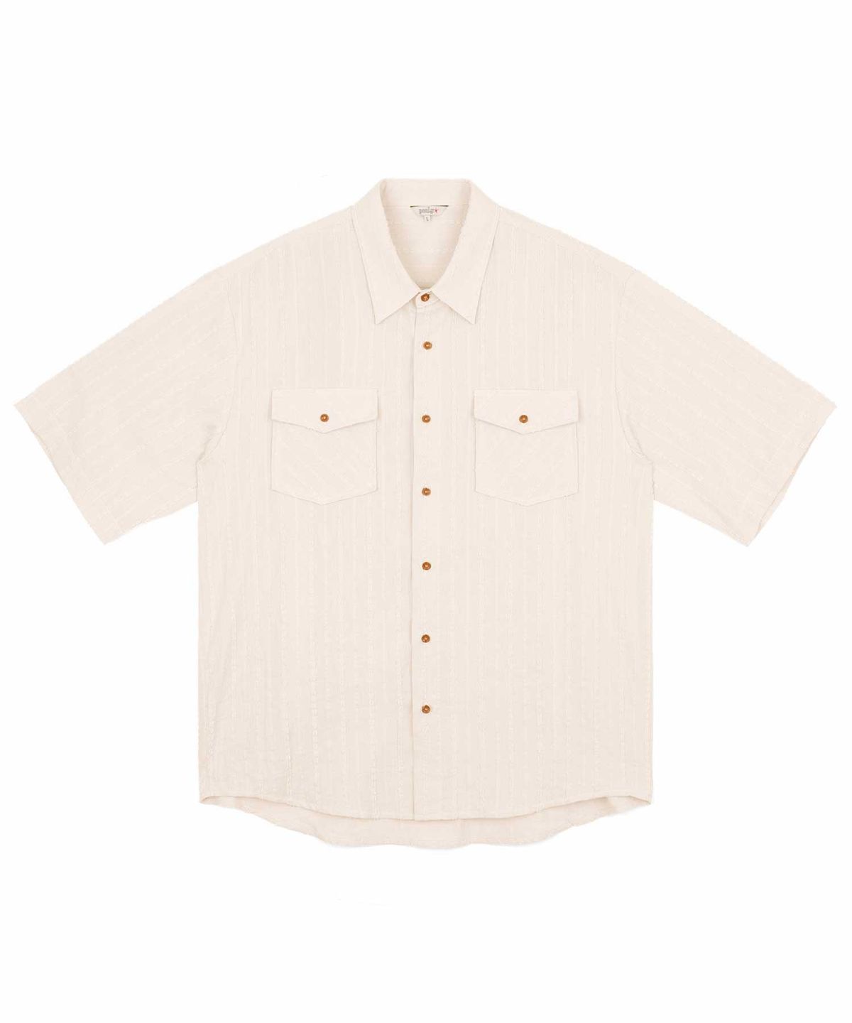 필프(PEALP) Texture Half Shirt 56 (IVORY)