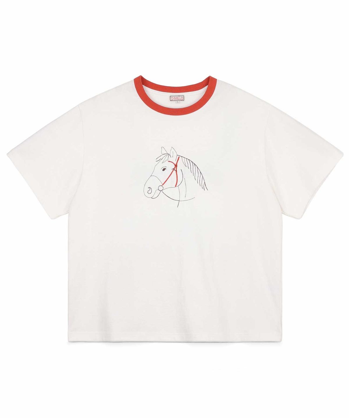 필프(PEALP) Rough Stitch Crop Tee 53 (IVORY)