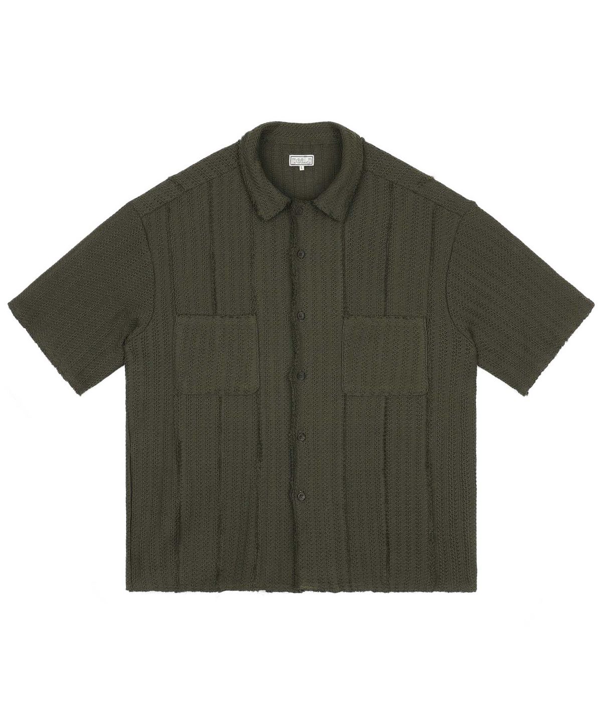 필프(PEALP) Low-Cut Collared Half Cardigan 50 (KHAKI)