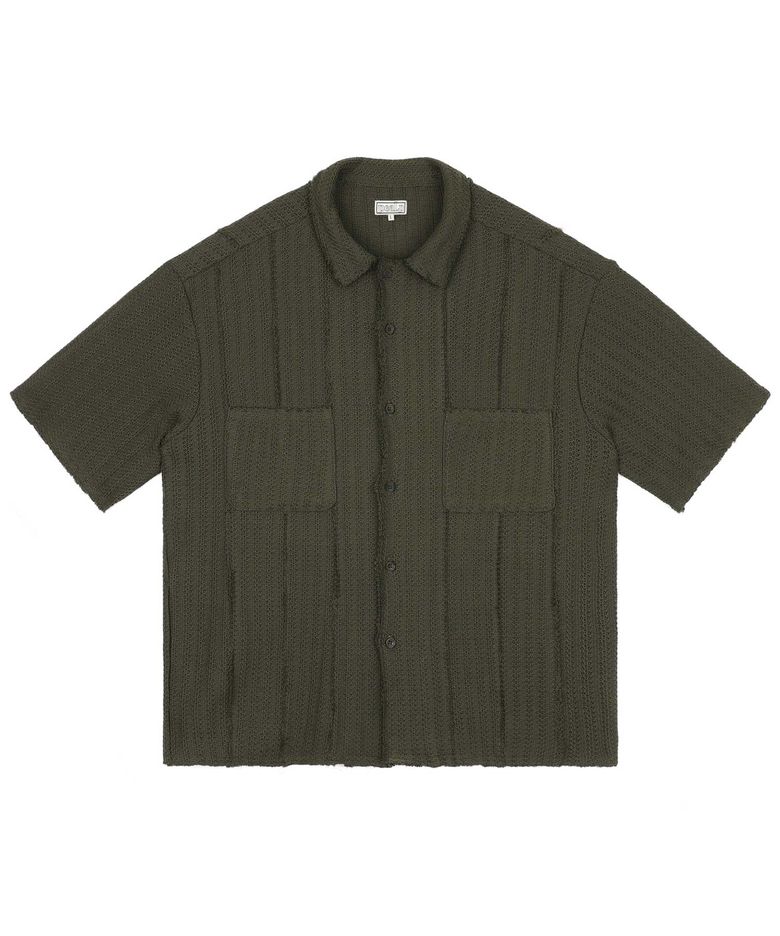 Low-Cut Collared Half Cardigan 50 (KHAKI)