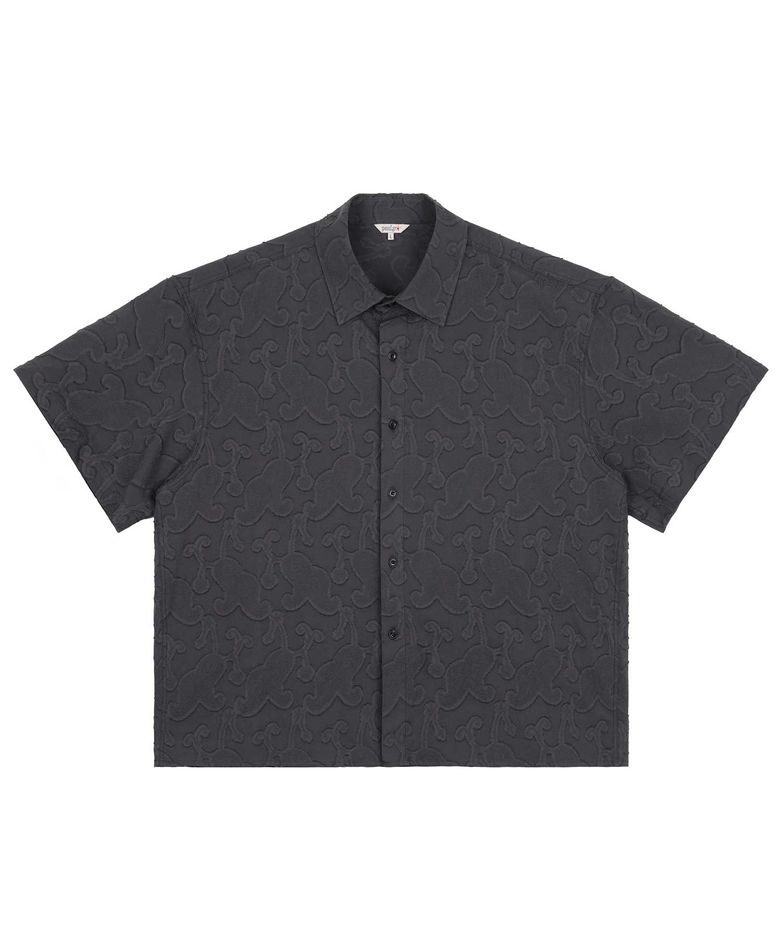 Vintage Garden Crop Half Shirt 46 (CHARCOAL)