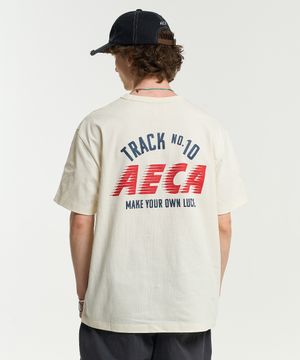 TRACK NO.10 AECA HALF SLEEVE TEE-IVORY