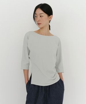 TILT TUCK T-SHIRT (LIGHT GREY)