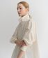 HIGH NECK SHIRRING SHIRT (CREAM)