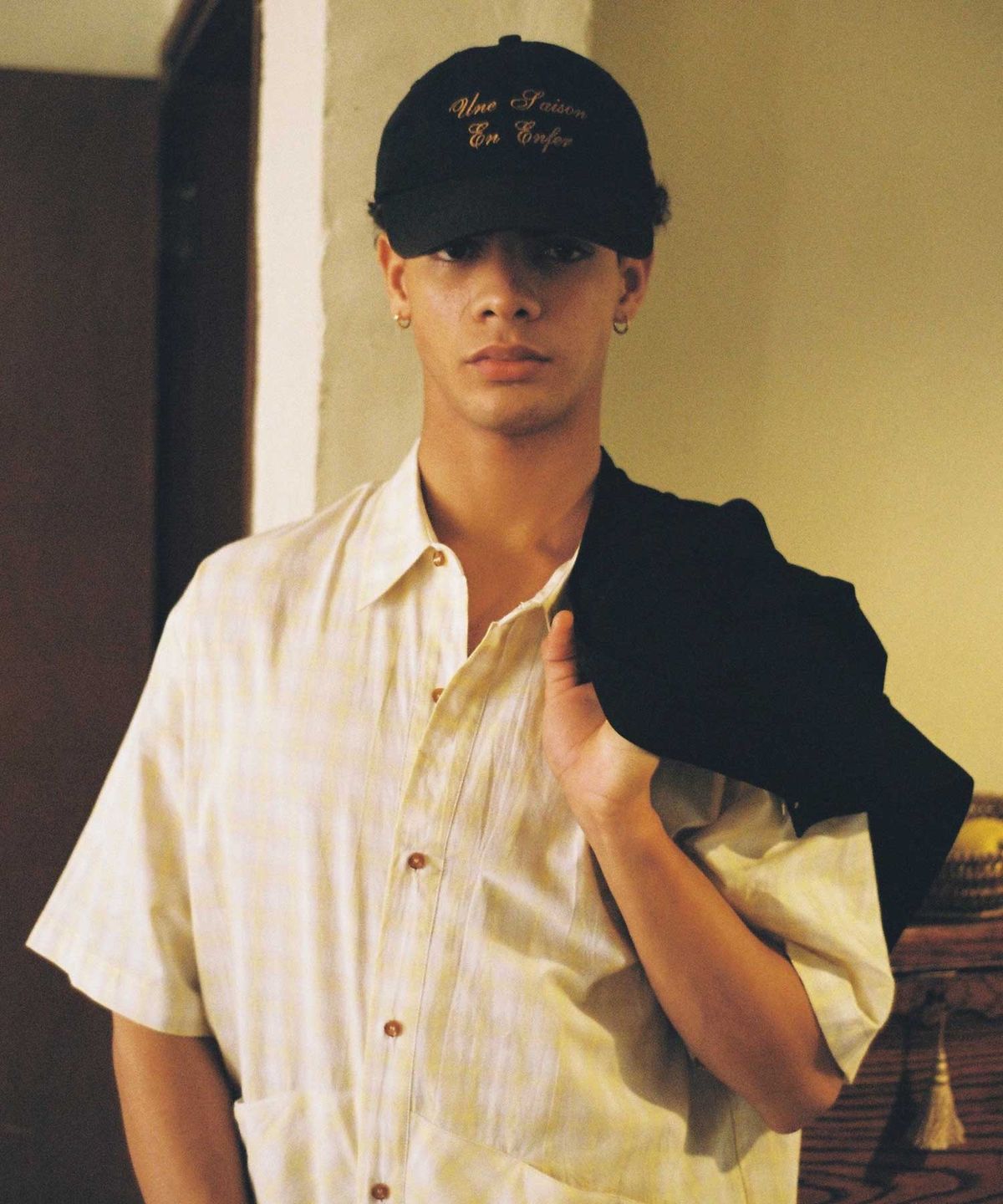 필프(PEALP) Hayden Check Half Shirt 57 (YELLOW)
