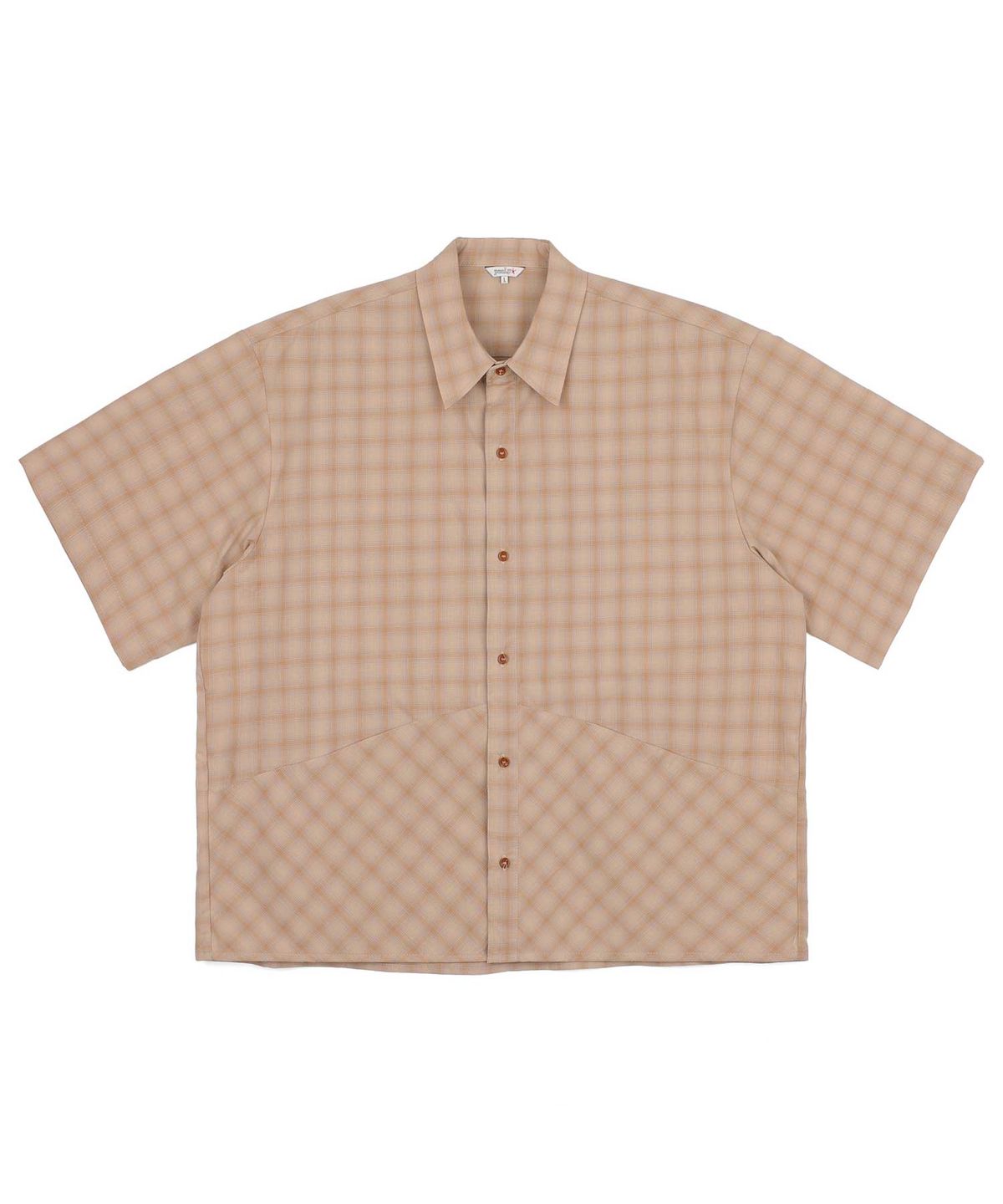필프(PEALP) Hayden Check Half Shirt 57 (BEIGE)