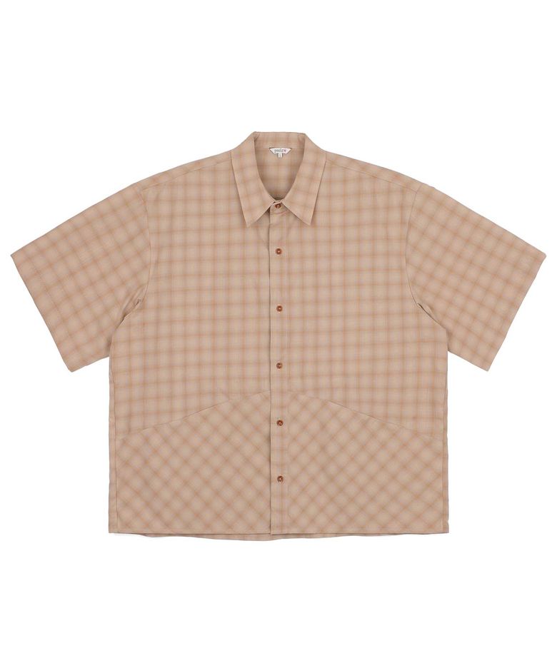 Hayden Check Half Shirt 57 (BEIGE)