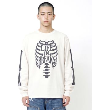 LB Life Bones Washed Long Sleeve (Ecru)